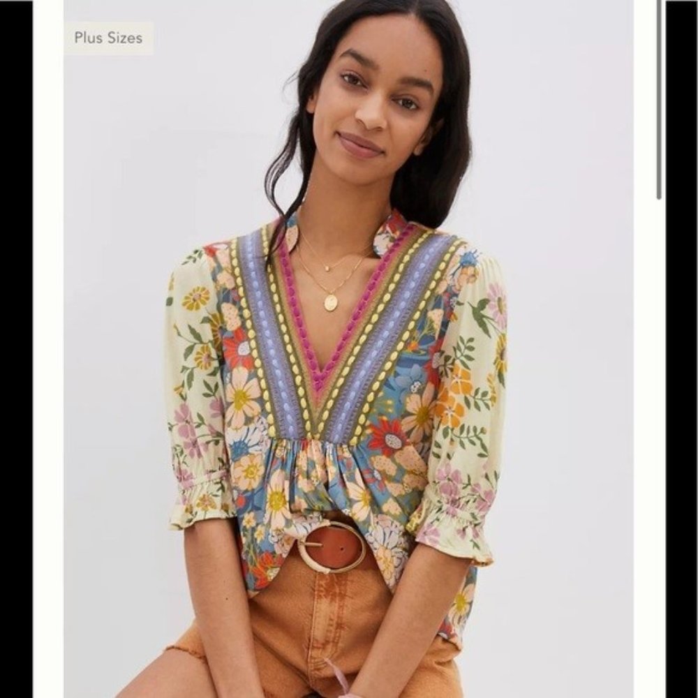 BL^NK London Anthropologie Shirt SZ Small- Like New